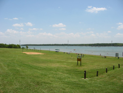 the swimming beach at Loyd Park